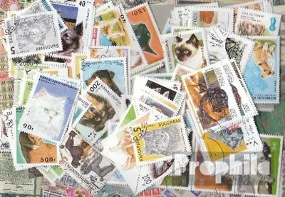Produktbild von Briefmarken Motive 200 verschiedene Hunde und Katzen Marken