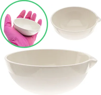 Obrázok produktu pre Parná miska, porcelánová miska, okrúhla základňa, objem 125 ml, s výlevkou, glazovaná