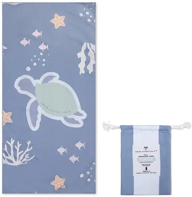 Image de Serviette de Plage Swim Essentials Microfibre - Bleu - Coral Bliss - 135 X 65 Cm