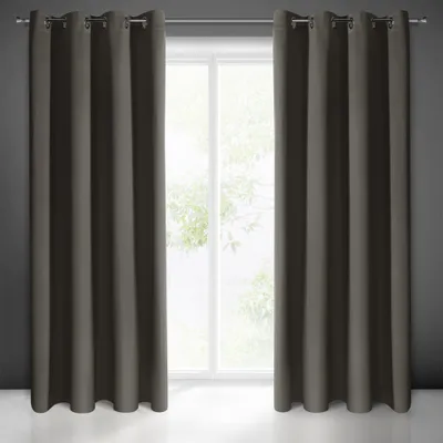 Produktbild von Eurofirany 396272, Durchscheinend, Graphit, Einfarbig, Polyester, Öse, 210 g/m²