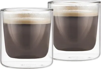 Immagine prodotto di Set di 2 bicchieri da caffè con doppio vetro 150 ml
