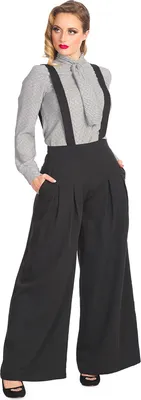 Produktbild von Banned Retro Marlenehose - Diamond Noir, Größe XXL