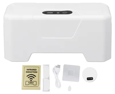 Productafbeelding van Automatische toiletspoeling voor thuisgebruik. Slimme elektrische spoelknop met infraroodsensor