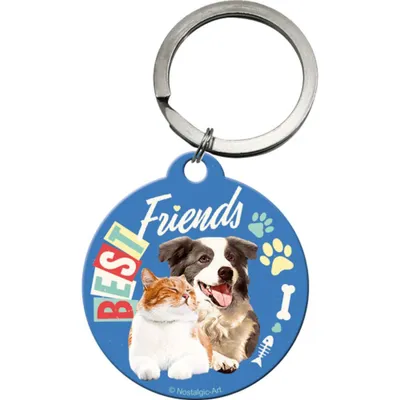Produktbild von Nostalgic-Art - Edelstahl Schlüsselanhänger Ø 4cm - Best Friends