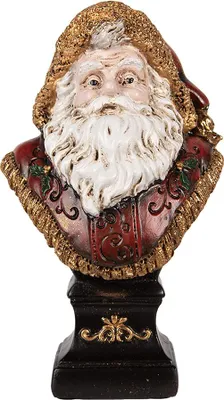 Produktbild von Clayre & Eef Weihnachtsdekorationsfigur Weihnachtsmann 10x8x17 cm Rot Kunststoff