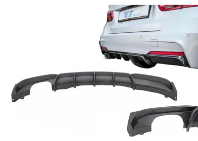 Image de Diffuseur arrière de pare-chocs en carbone pour la BMW Série 3 F30 F31 11-19 design M3 Sortie gauche.