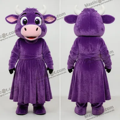 Produktbild von Lila MASTICOT Samt-Kuh-Maskottchen