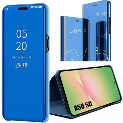 Image de Coque pour Samsung Galaxy A56 5G Effet Miroir Translucide Protection Renforcée - Bleu