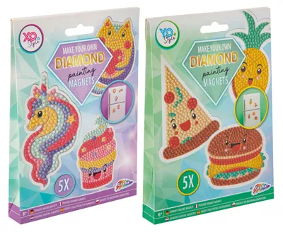Image de Diamond Painting aimants faits maison - Motif : licornes et cupcakes