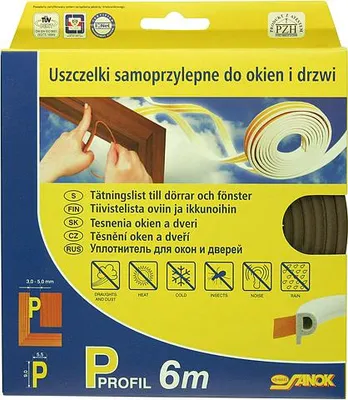 Produktbild von Gummidichtung für Fenster und Türen, D-Profil, 2 x 3 m, braun