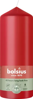 Produktbild von BOLSIUS Stumpenkerze 150mm (H) x 58mm (DM), rot