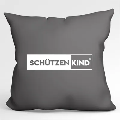 Produktbild von Hellweg Druckerei Dekokissen Schützenkind Modern Geschenk Sofakissen Steel Grey 40x40cm mit Füllung  Baumwolle Schützenkind Modern Mitbringsel