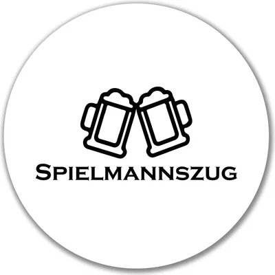 Produktbild von Huuraa Aufkleber Spielmannszug Schützenfest 10cm rund Sticker Geschenkidee