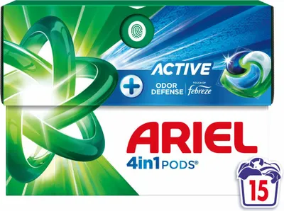 Produktbild von Ariel - 4-in-1 Waschmittel-Pods - Aktive Geruchskontrolle - 15 Pods - 1 Stück
