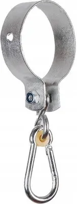 Produktbild von Schaukelhaken Rundholz Ø80 mm mit Karabinerhaken Schaukelschelle 8 cm Manschette