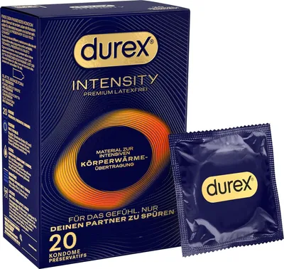 Zdjęcie produktu dla Durex 3309531, Prezerwatywa dla mężczyzn, Płynny, Przezroczysty, Nitryl, 56 mm, 20 szt.