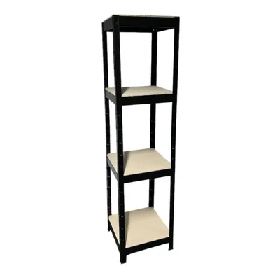Produktbild von Schwerlastregal mit 4 MDF-Böden, 180x50x50 cm (HxBxT), 150 Kg Traglast pro Boden, schwarz