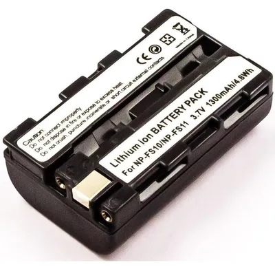 Produktbild von Akku für Sony NP-FS12 Li-Ion 3,6 Volt 1300 mAh schwarz