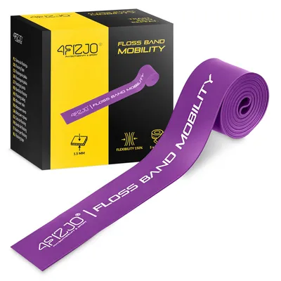 Produktbild von 4FIZJO Floss Band 1,5 mm, Kompressionsband, Latex, 207 cm, Rehabilitation, lila