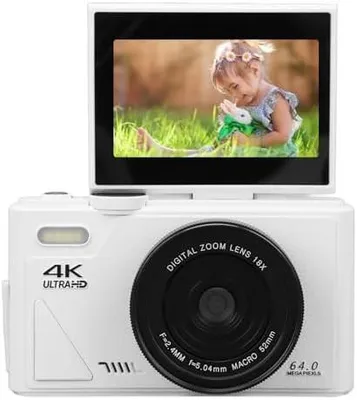 Obrázok produktu pre Digitálna kamera 64MP - 4K vlog kamera - kompaktná kamera - automatické zaostrovanie - 18x zoom