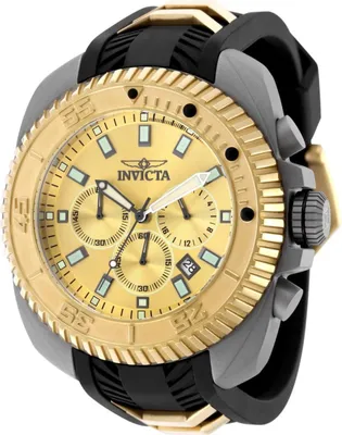 Obrázek produktu pro Invicta Coalition Forces 49793 Pánské Hodinky - Quartz Movement - Nerezová Ocel se Zlatým Ciferníkem - 50 mm
