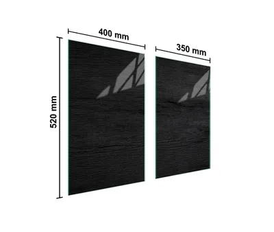 Produktbild von Glasschutzplatte Für Herd 75X52 Schwarz