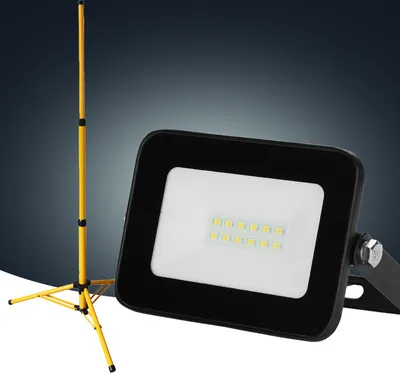 Zdjęcie produktu dla Jayseuw 10W LED Reflektor budowlany Reflektor punktowy Statyw Reflektor zewnętrzny Reflektor roboczy Reflektor budowlany IP66 Wodoodporny Zimna biel