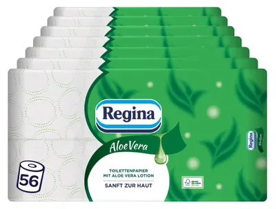 Image de Regina Aloe Vera, 56 rouleaux de papier toilette, 3 épaisseurs