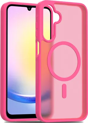 Immagine prodotto di Custodia magnetica per Samsung Galaxy A25, compatibile con MagSafe, retro trasparente opaco, antiurto Rosa