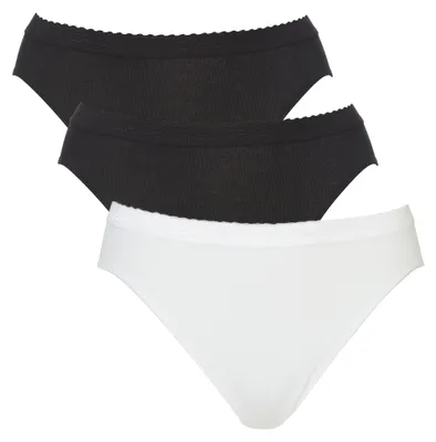 Produktbild von CALIDA Damen Minislip 3er Pack - Iconics, Brief, Baumwolle 2xSchwarz/Weiß M (44/46)