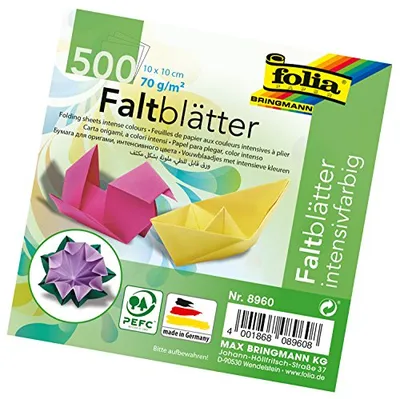 Produktbild von Folia Paper - Origami -Papier Folia 70gr 10x10 cm 500 Blatt Sorti -Farben