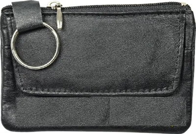 Produktbild von Schlüsseltasche / aus Leder / mit Kleingeldvorfach / Farbe: schwarz