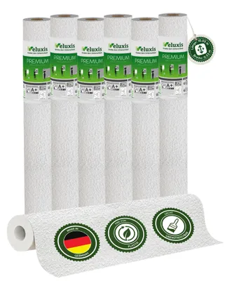 Produktbild von Vliestapete Vliestapete weiß – Renoviervlies Feine Putzstruktur 6er Set, 6 x 10,05 m x 0,53 m, rissüberbrückend, blickdicht, überstreichbar,  Germany – Veluxis