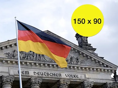 Produktbild von Deutschlandfahne Fanartikel Deutschlandflagge Set 150 x 90 cm Flagge, Fahne