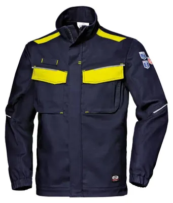 Produktbild von Sir Safety Polytech Stretch Warnschutz-Arbeitsjacke flammhemmend antistatisch blau gelb, XL+, BLUE/HI-VIS YELLOW