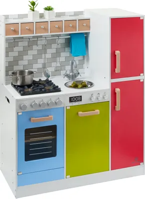 Immagine prodotto di MUSTERKIND® Cucina giocattolo Pinus - L77 x P40 x H92 - Colore: multicolore/colorato; 107