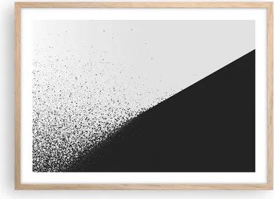 Produktbild von Gerahmtes Poster - Rahmen in heller Eiche - Schwarzweiß Hintergrund Geometrie - 70x50 cm - Wand Bild - Wanddeko - Wandbilder - Kunstposter - Wandposter - Bilderrahmen - Bilder - P2NAA70x50-4989