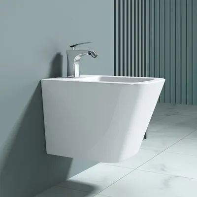 Produktbild von doporro WC-Bidet S-Düren112 Weiß 51,5x36x36cm aus Keramik Wand-Bidet mit Überlauf