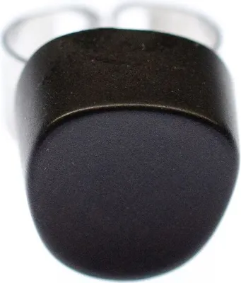 Produktbild von Ring Sonderzeichen Schreibmaschine Blanko Taste Miniblings Upcycling Schwarz