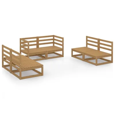 Produktbild von vidaXL 6-tlg. Garten-Lounge-Set Honigbraun Massivholz Kiefer