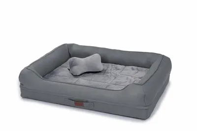 Produktbild von Hundematte Hundebett mit Abnehmbarem Kissen, waschbar und rutschfest Schlafplatz Hundesofa Tierbedarf, Dunkelgrau, 80x60x7cm