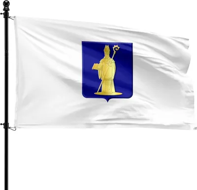 Productafbeelding van Gemeentevlag Soumagne, 90 x 150 cm, polyester, geschikt voor vlaggenmast