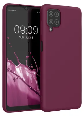 Produktbild von kwmobile Handyhülle für Samsung Galaxy A12 Hülle - TPU Case - Kabelloses Laden - Schutzhülle Cover in Bordeaux Violett
