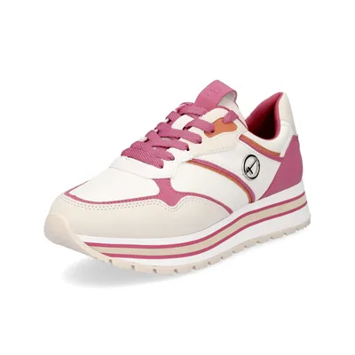 Produktbild von Tamaris Damen Plateau Sneaker pink beige
