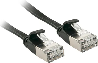 Immagine prodotto di Cavo patch a nastro piatto Cat.6A U/FTP. nero. 10m