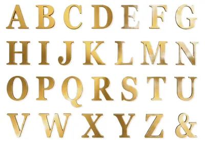 Produktbild von 48 Goldene Klebebuchstaben Sticker 13,5 cm - Einheitsgröße