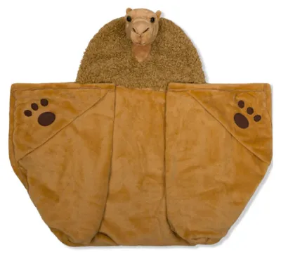 Immagine prodotto di Noxxiez poncho coperta in pile Ideale per la casa e per i viaggiatori Cammello