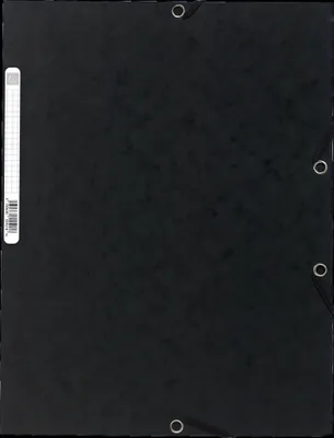 Produktbild von Exacompta 55501E Sammelmappen mit Gummizug und 3 Klappen, Colorspan-Karton 400g/m2, für DIN A4 - Schwarz