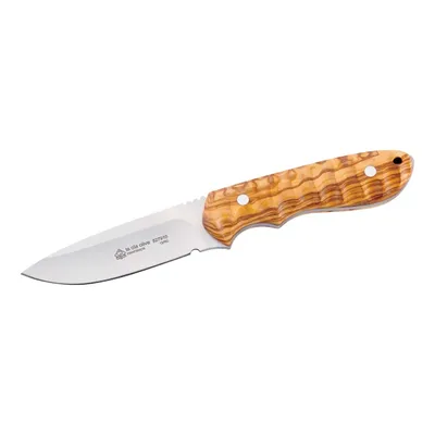 Image de PUMA IP couteau de ceinture LA OLA OLIVE, acier AN.58, oeillet pour lanière, manche en bois d'olivier, étui en cuir