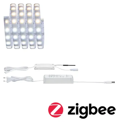 Zdjęcie produktu dla MaxLED 500 – taśma LED do inteligentnego domu, Zigbee 3.0, zestaw podstawowy 1,5 m, regulowana barwa światła, powlekana, 9 W, 550 lm/m, regulowana barwa światła, 20 VA